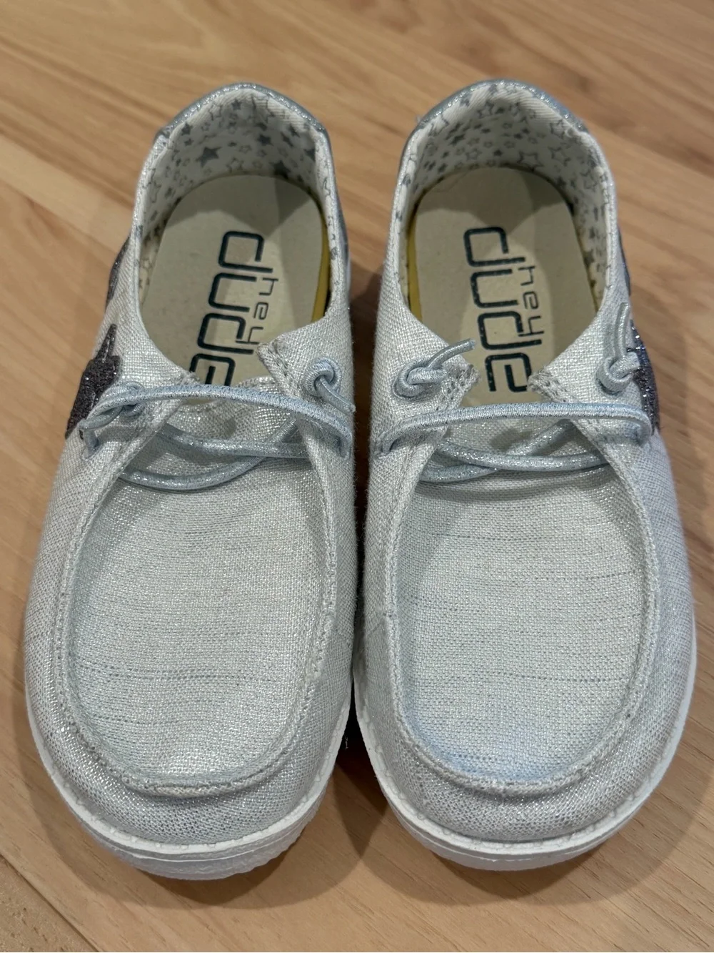 Hey Dude Girls Wendy Star Silver Youth Size 1